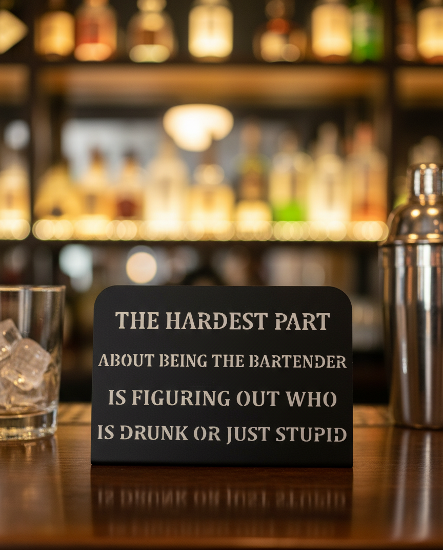 Bartender Quote Sign