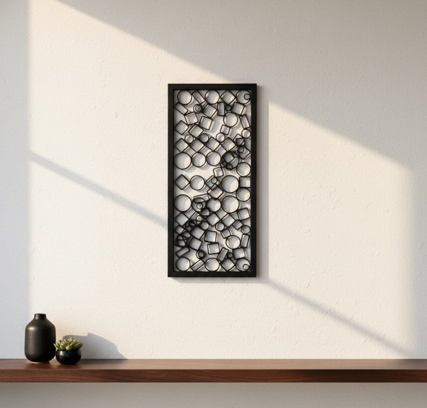 Geometric Silhouette Wall Panel