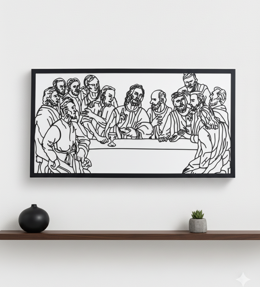 The Last Supper Line Art (110x57)cm