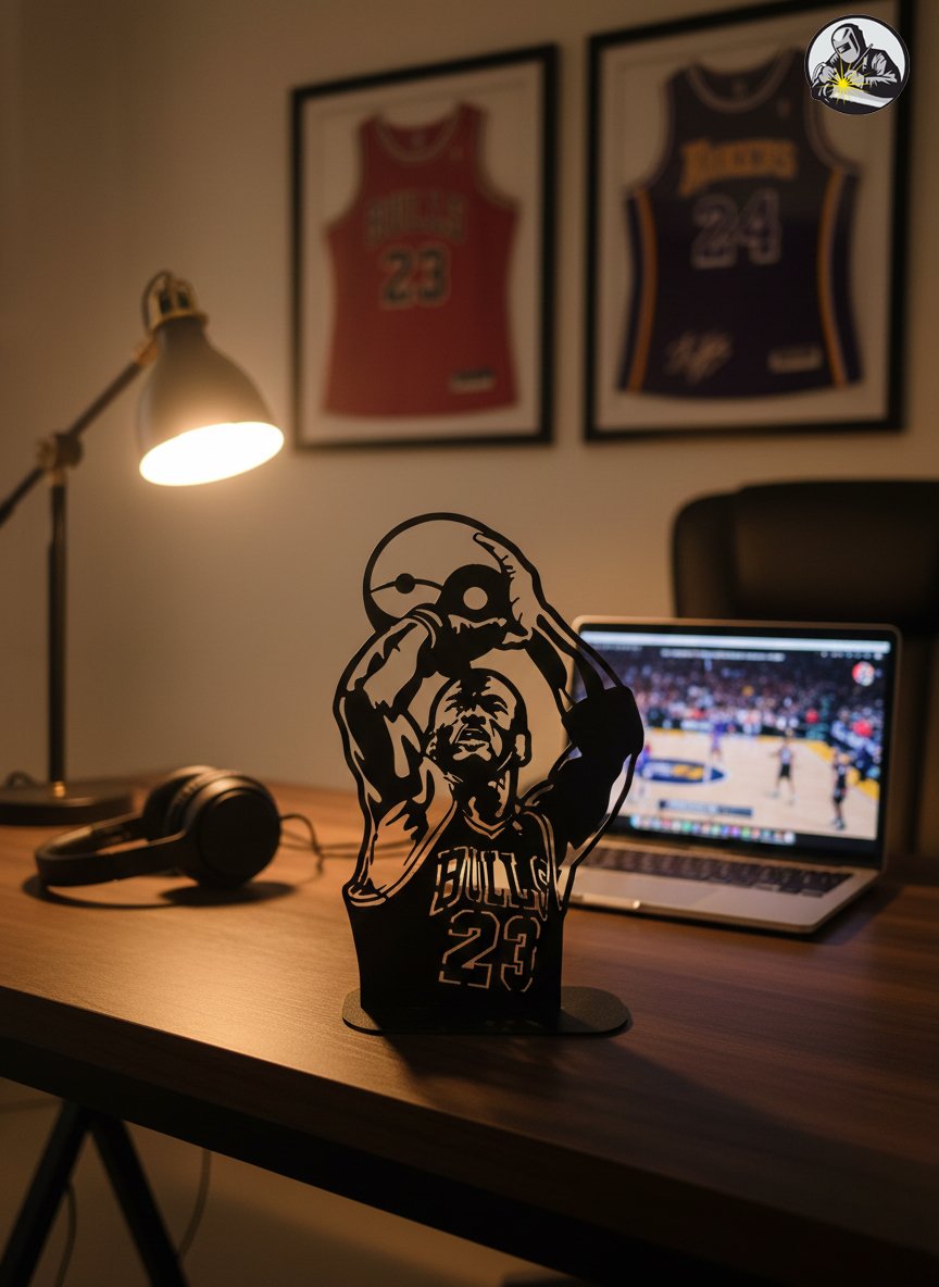 Michael Jordan Bulls Desktop Metal Silhouette